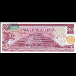 اسکناس 20 مکزیک 1977