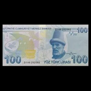 اسکناس 100 لیره ترکیه