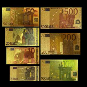 اسکناس یورو روکش طلایی